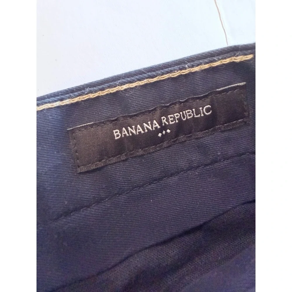 Banana Republic‎ Lived-In Chino Pants Mens 29x32 Navy Blue Skinny Fit Stretch